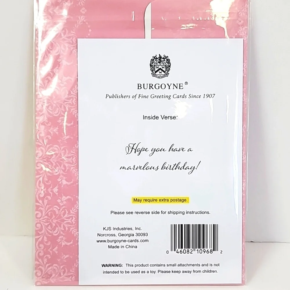 Pearl Cake Birthday Card + Set Of 4x (four) Hair Clips Burgoyne KJS Industrie
